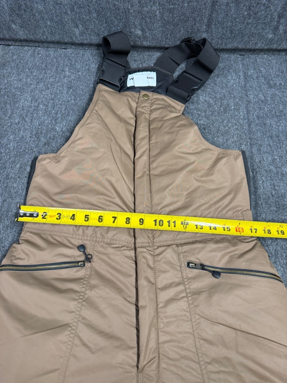 WearGuard Men's Tan Insulated Snow Bib Overalls - Picture 7 of 8